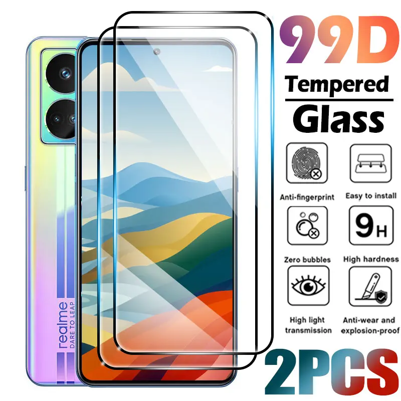 Realme C67 - قطعتان من الزجاج المقوى لحماية الشاشة