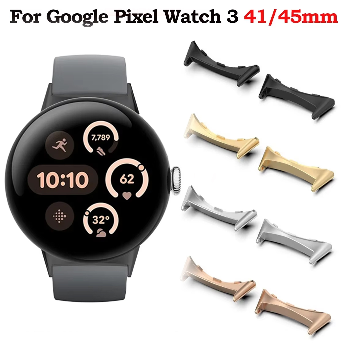 Smartwatch Straps & Accessories - 2 قطعة حزام ساعة اليد موصل