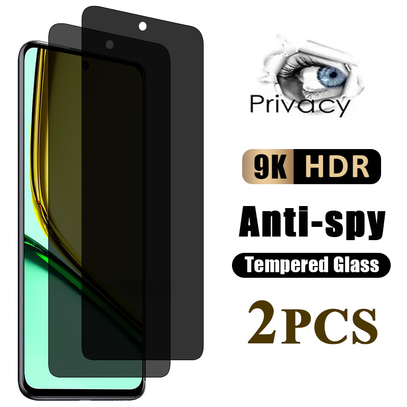 Realme C67 - 2 قطعة واقي شاشة الخصوصية المضاد