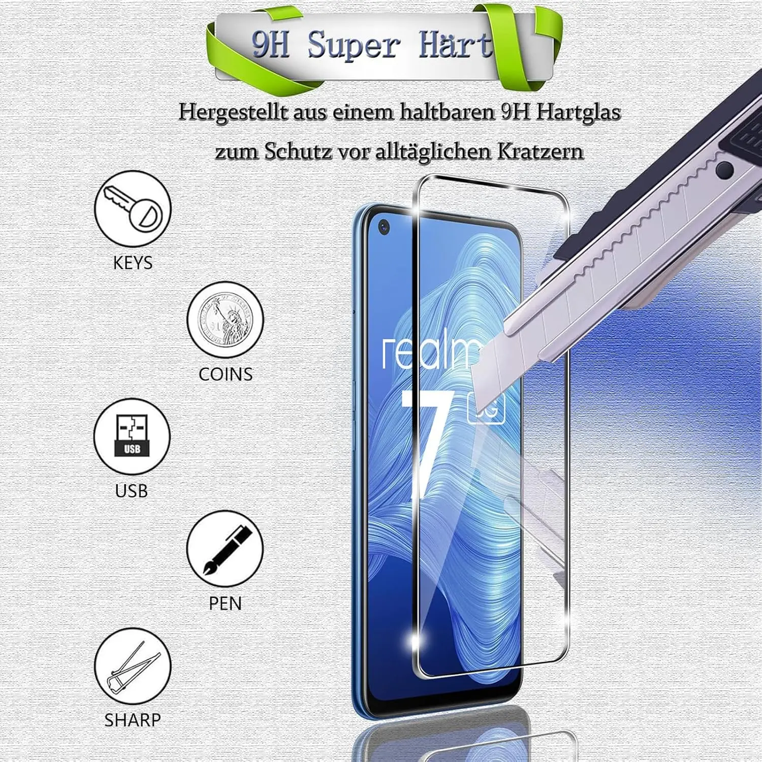 قطعتان من الزجاج المقوى لحماية - مراجعة Realme C67 وسعره