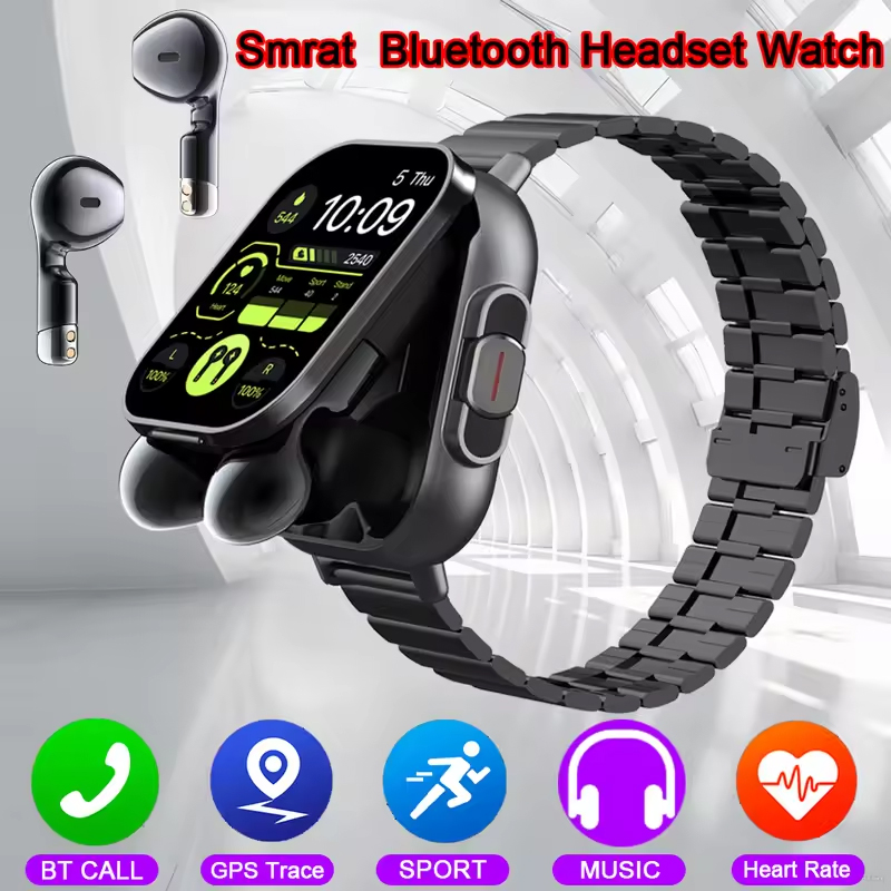 NFC ساعة ذكية TWS 2 في 1 سماعة - مراجعة Smartwatch Headset وسعره