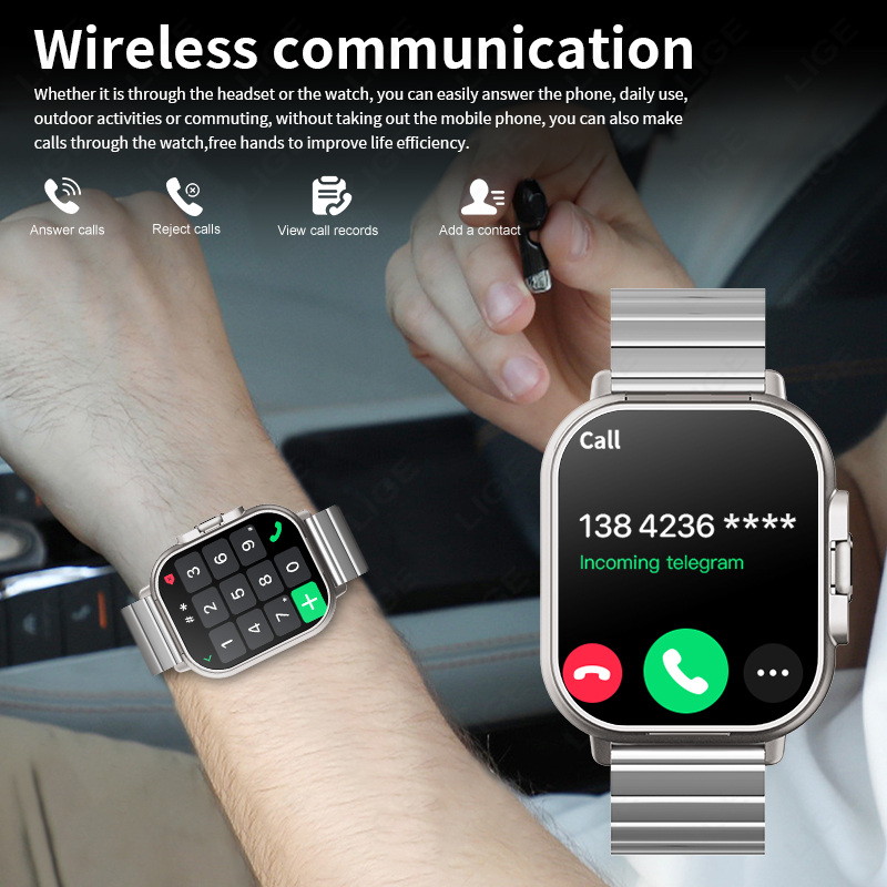 ساعة ذكية LIGE TWS 2 في 1 مع س - مراجعة Smartwatch Headset وسعره