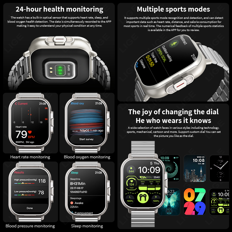 ساعة ذكية LIGE TWS 2 في 1 مع س - مراجعة Smartwatch Headset وسعره