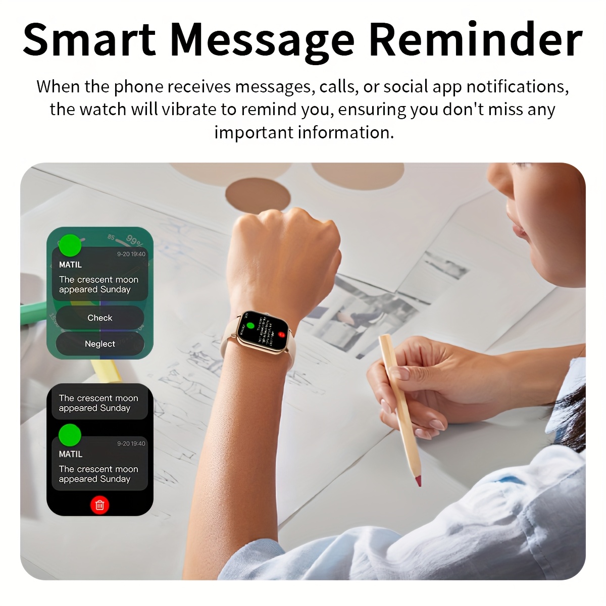 ساعة ذكية مقاس 1.83 بوصة للرجا - مراجعة Smartwatch Instagram وسعره
