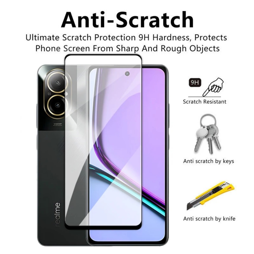4in1 الزجاج المقسى ل Realme C7 - مراجعة Realme C67 وسعره